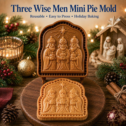 Faith & Nativity Christmas Mini Pie Mold Collection | Reusable Embossed Molds for Shaping Detailed Praying Jesus