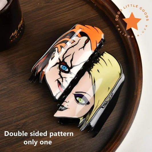 Fun Horror Character Double-Sided Plastic Claw Hair Clips