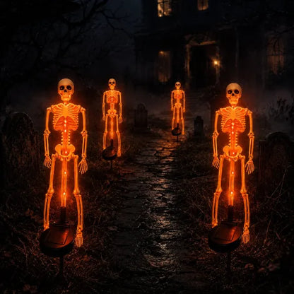 Solar Skull Garden Stake Light