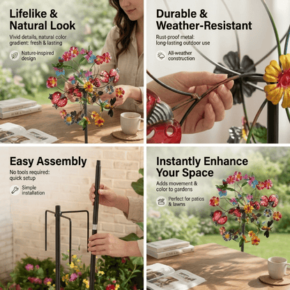 Decorative Flower Wind Spinners