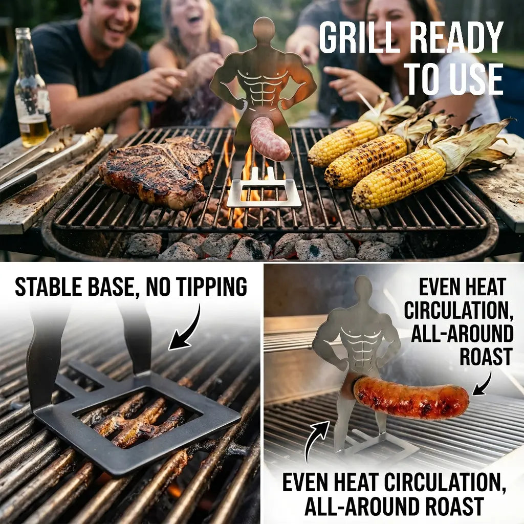 Stainless Steel Dog Stand for BBQ - Rust-Resistant Grilling Rack