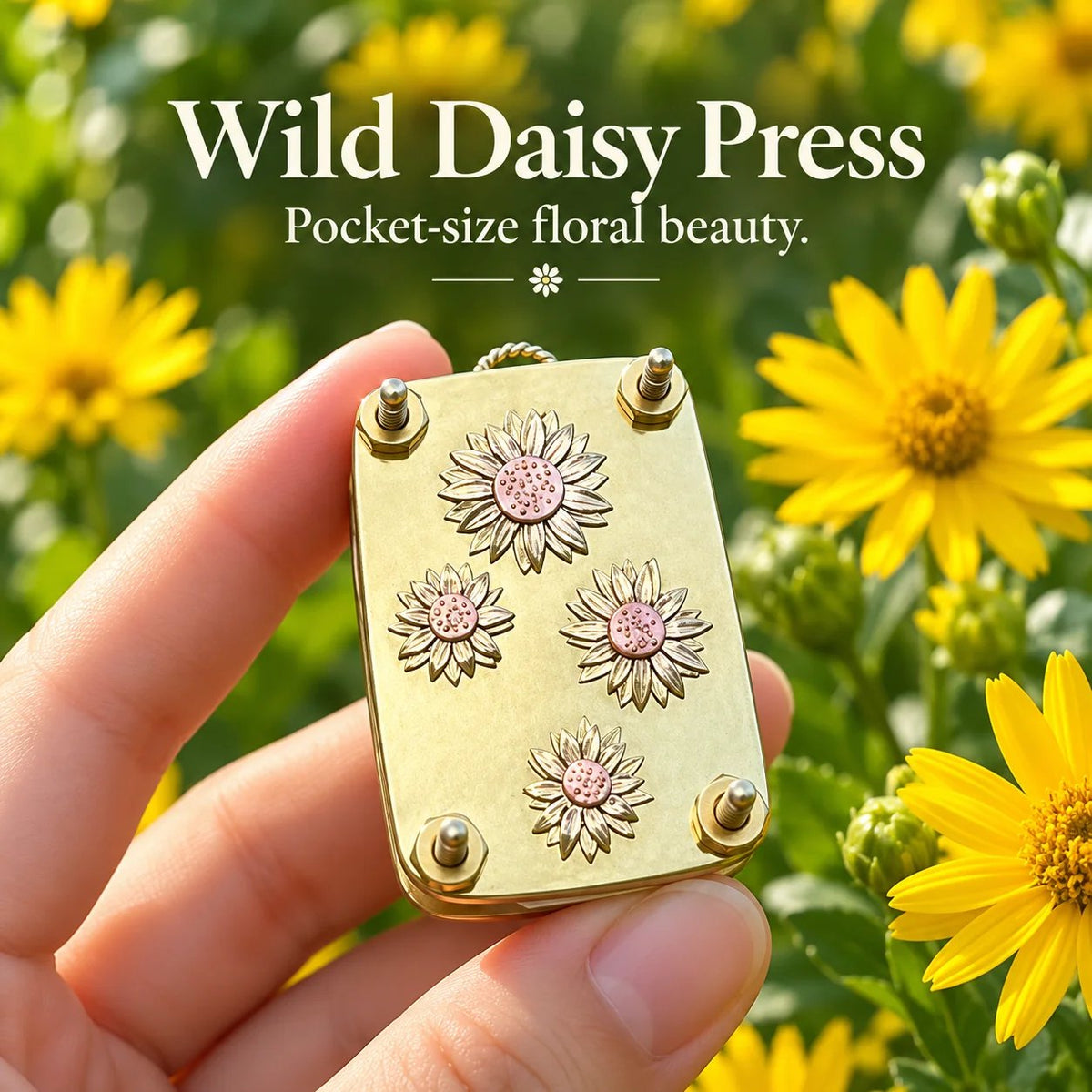 Mini Portable Flower Press | Pocket-Sized Botanical Press for Small Blooms, Petals & Keepsake Crafts
