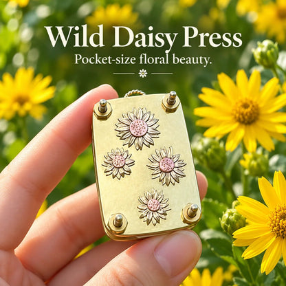 Mini Portable Flower Press | Pocket-Sized Botanical Press for Small Blooms, Petals & Keepsake Crafts