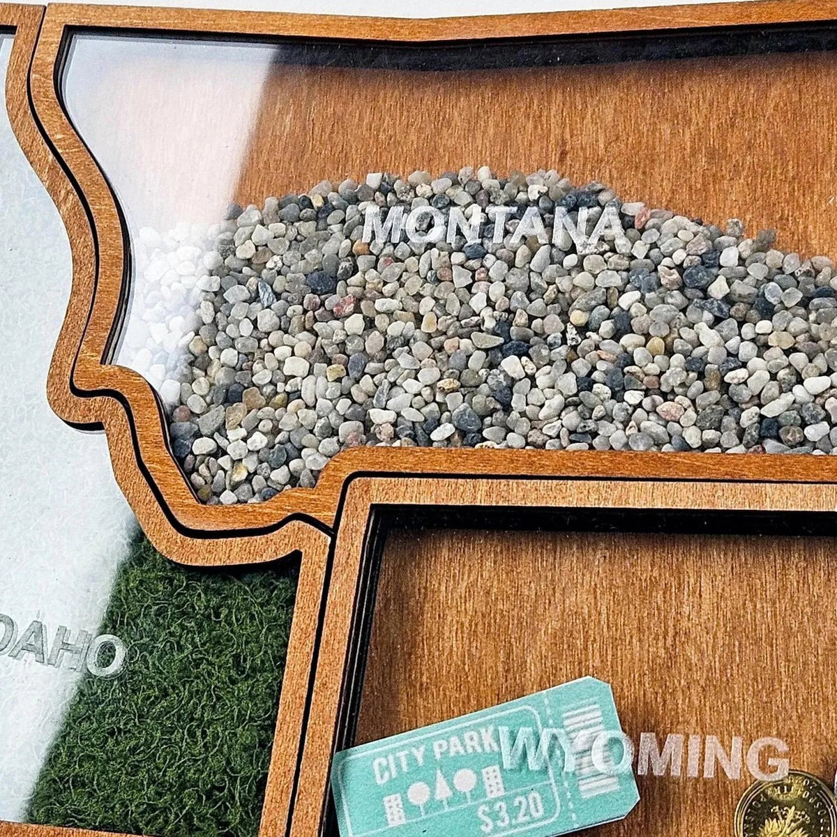 Personalized USA Travel Memory Map Collect & Display Your Travel Keepsakes