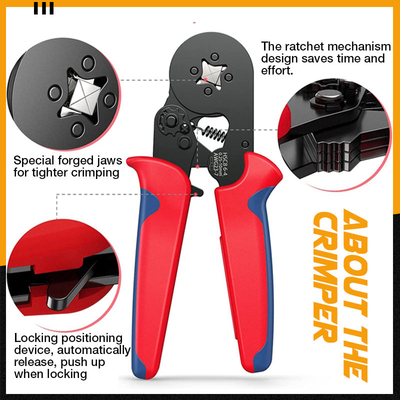 Multifunctional Cold Pressing Electrician Crimping Pliers Set