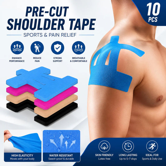 FDA-Registered Fast-Acting Shoulder & Knee Pain Relief Tape Breathable & Sweatproof Latex-Free