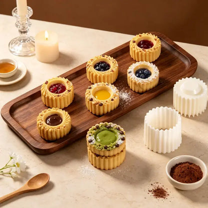 Sunflower-Pattern Mooncake Press Mold French Lace Design, Non-Stick & Reusable