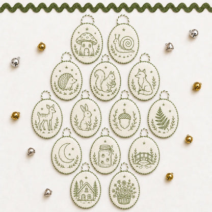 Beginner-Friendly DIY Heirloom Oval Embroidery Ornament Kit Collection