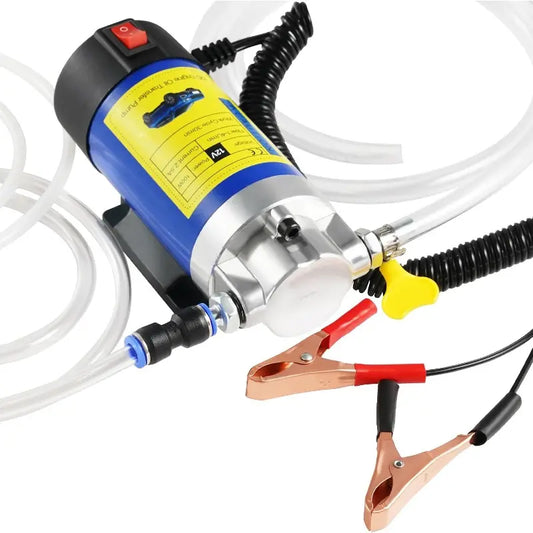 12V 100W Self-Priming Electric Oil Pump 30min Continuous Run, Engine Oil Change Tool, Gear & Transmission Fluid Removal