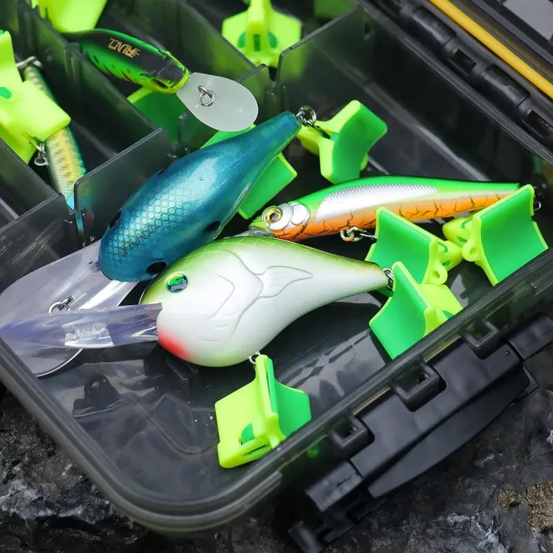 Spring Loaded Treble Hook Protector Caps --Keep Treble Hooks Covered, Organized &amp; Ready to Fish