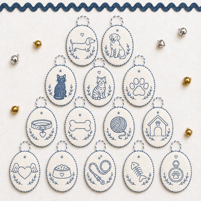 Beginner-Friendly DIY Heirloom Oval Embroidery Ornament Kit Collection