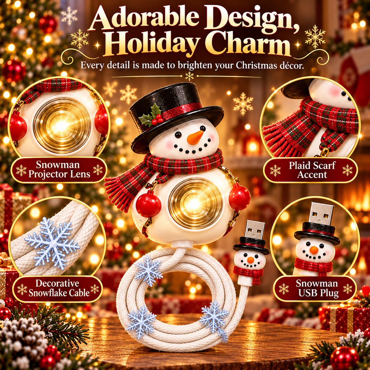 Bring Home Holiday Magic Snowman Christmas Projector Light With Festive Glow