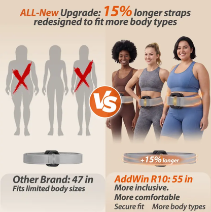 BLACK GONE! ACT FAST 2026 Fascia Ring R10 Cordless Waist & Back Muscle Recovery Massager | Adjustable Fit Up to 55'