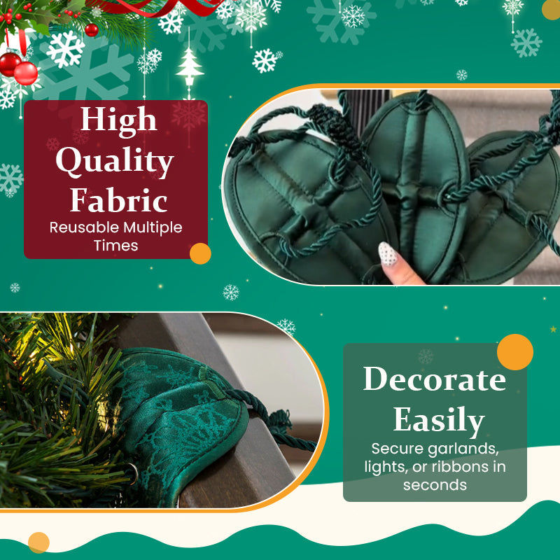 Reusable Banister Garland Ties No-Scratch Christmas Decor Straps