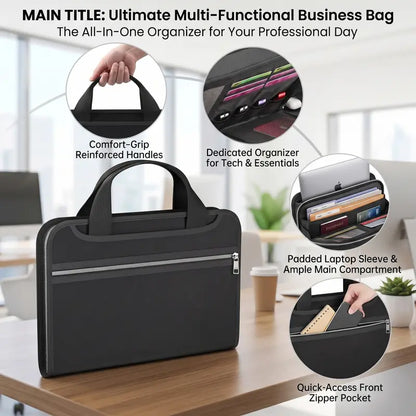 Fire-Resistant Document Organizer Bag Large Capacity A4 File Storage Case