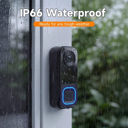 EntryView 1080P Video Doorbell with 4.3 Indoor Screen No App or Home Wi-Fi