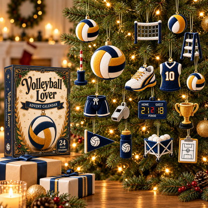 LAST CHANCE 24-Day Volleyball Advent Calendar With 24 Game-Day Ornaments