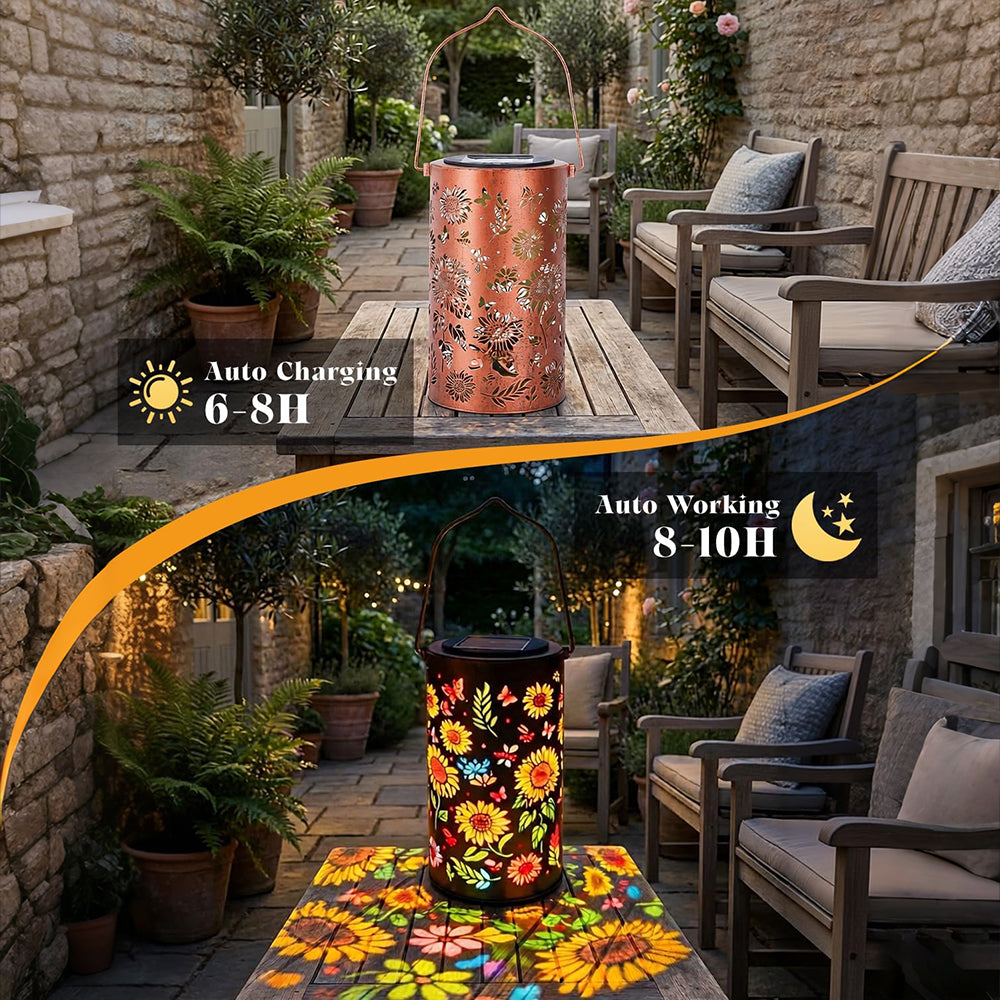 Sunflower Solar Garden Lantern