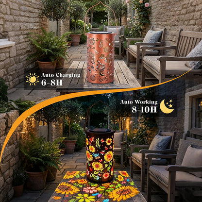 Sunflower Solar Garden Lantern