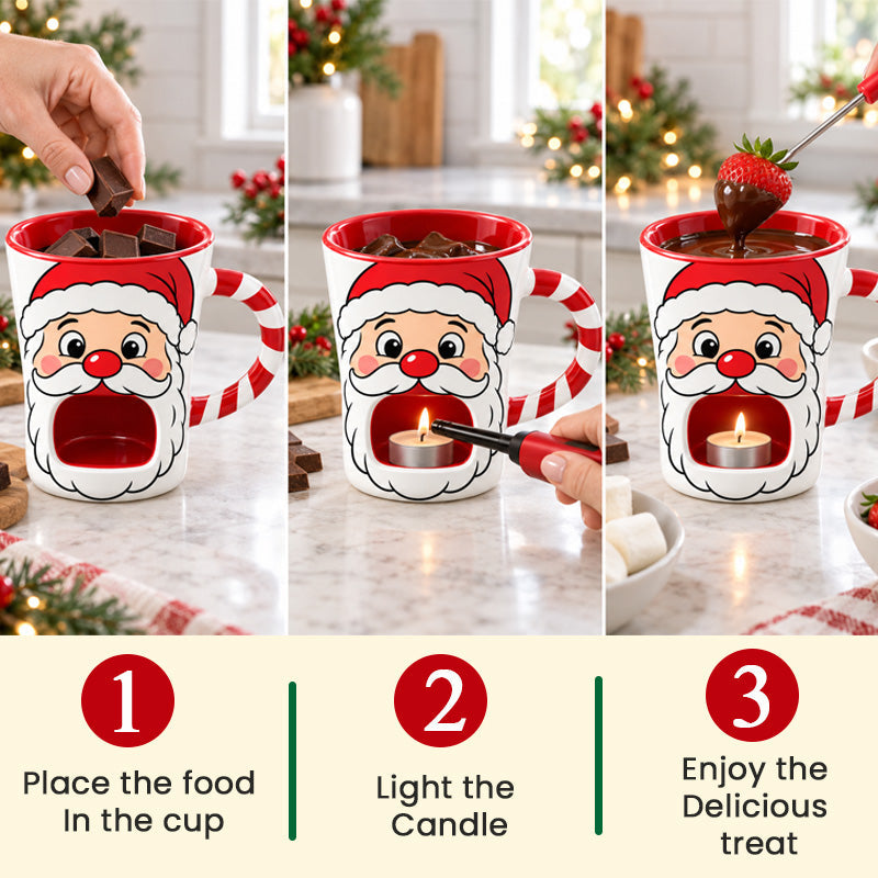 Santa s Sweet Melt Christmas Chocolate Fondue Mug