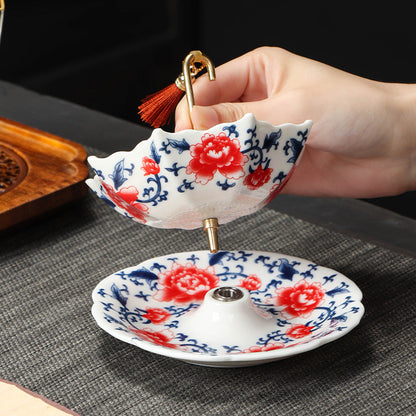 5 Thousand Years Blue and White Porcelain Umbrella Tea Infuser Set