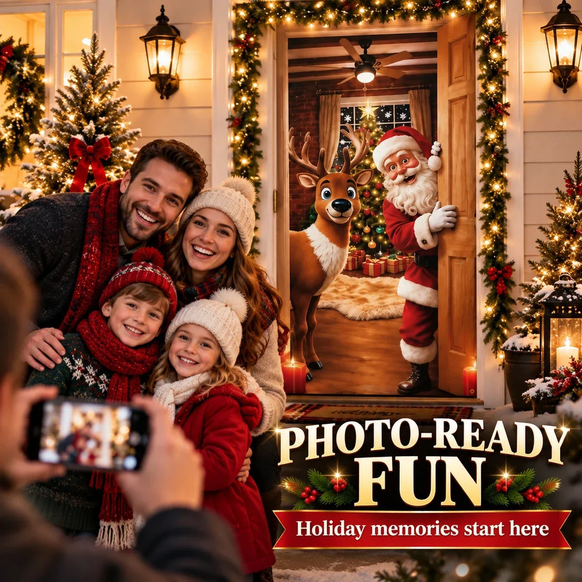 Magical Christmas Door Cover & Holiday Party Banner