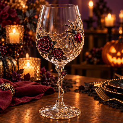 Halloween Decorative Wine Glass Collection | 5 Spooky Designs