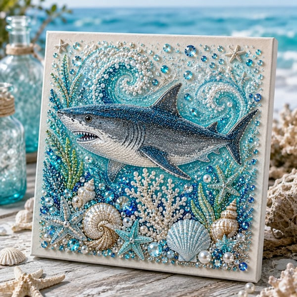 Ocean Theme Pearl Art DIY Kit Relaxing DIY Craft to Create Stunning Coastal Artwork