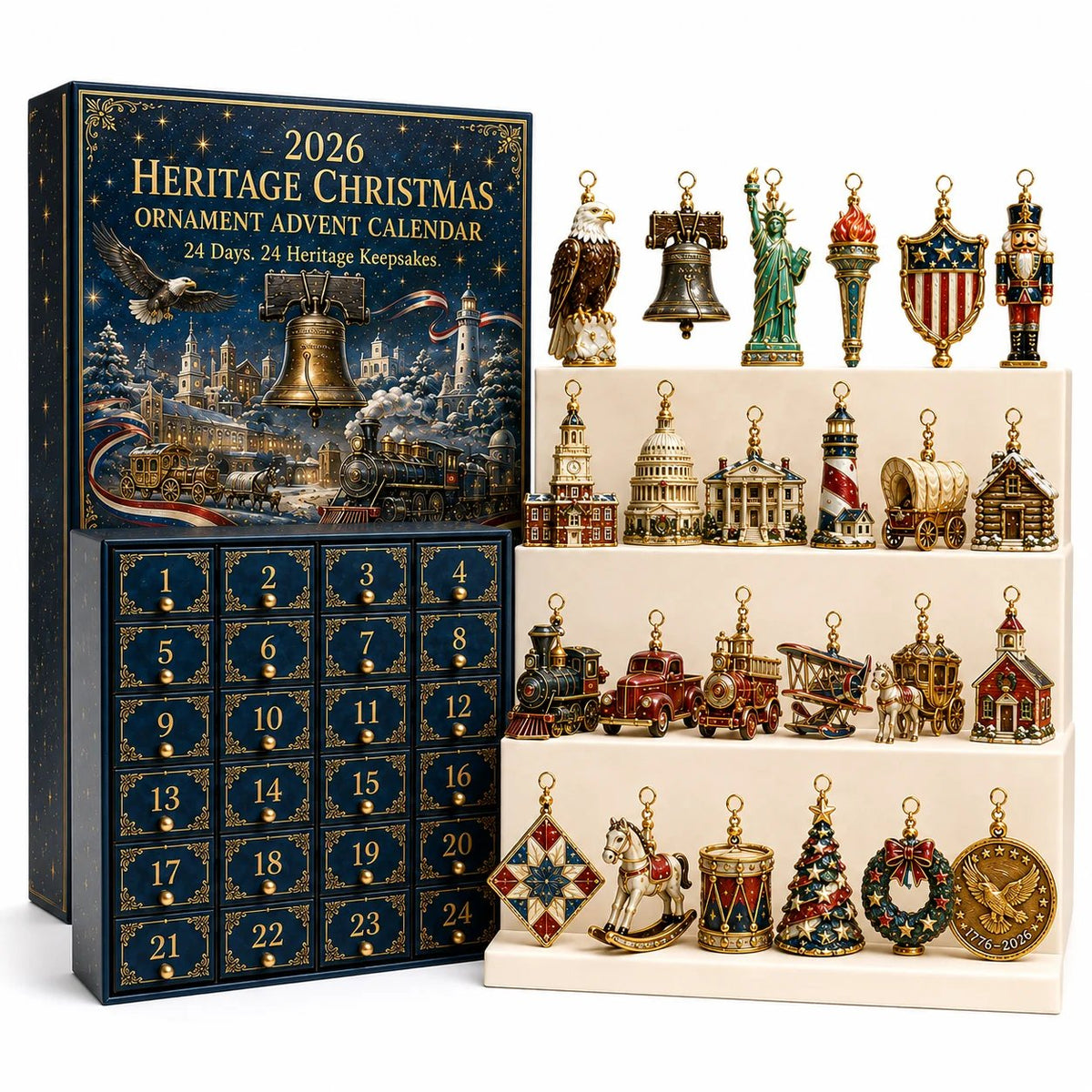 Last 30pcs Limited anniversary edition! America 250th Anniversary Heritage Christmas Advent Calendar