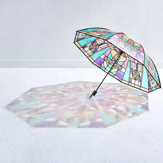 Cathedral Art Stained Glass Inspired Automatic Umbrella