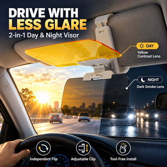 2-in-1 Day & Night Anti-Glare Car Visor Extender