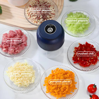🔥 50K+ Sold | ✨ Mini Electric Food Chopper – One-Press Garlic & Veggie Prep！ 🍳🥕🧄