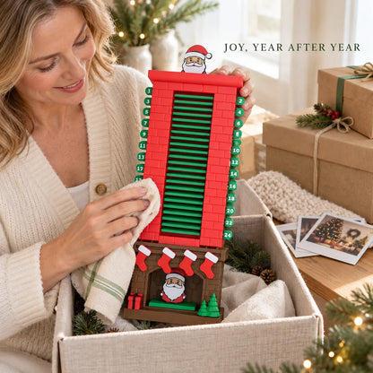 Mechanical Santa Chimney Christmas Countdown Calendar