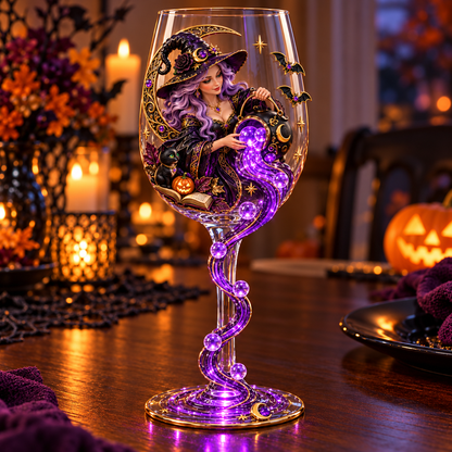 Halloween Decorative Wine Glass Collection | 5 Spooky Designs