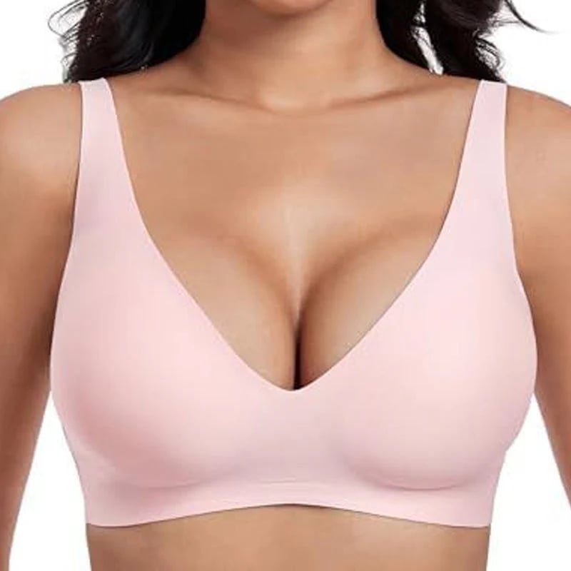 🏆Flash Sale⚡60K+ SOLD! Almost Gone💥💕Jelly Wireless Womens Comfortable Wireless Bras∣Push Up Bralettes∣Seamless Tshirts Bras∣Deep V
