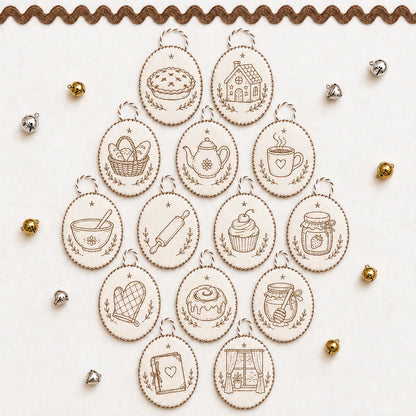 Beginner-Friendly DIY Heirloom Oval Embroidery Ornament Kit Collection