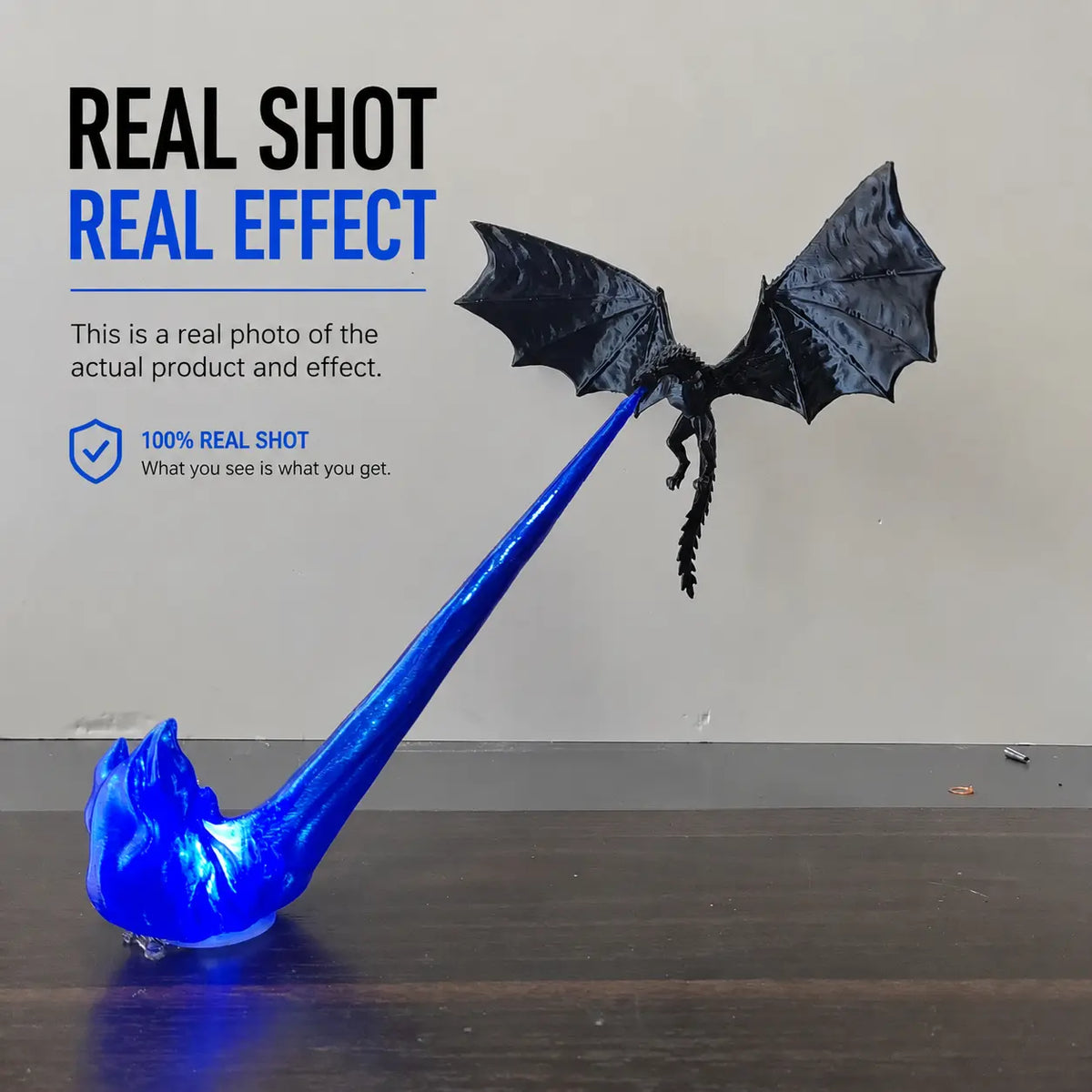 3D Printed Illuminated Dragon Flame Book Nook, Mystical Fantasy Bookshelf Decor with LED Light
