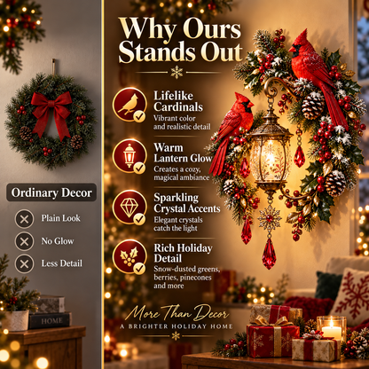 Cardinal Lantern Wall Decor A Warm Holiday Glow