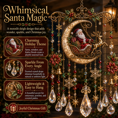 Christmas Crystal Wind Chime for Porch & Garden Decor