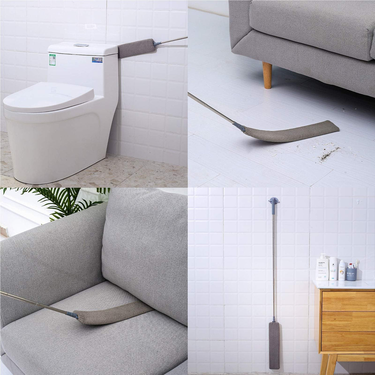 Retractable Gap Dust Cleaner With 3pcs Towels