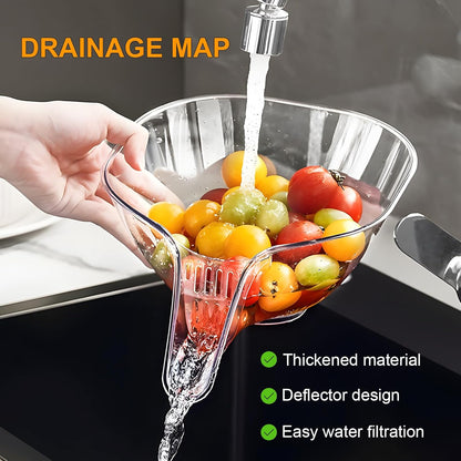 Drain Basket with Jumpstart Spout Accessories Gadgets for Washing Vegetables & Fruits