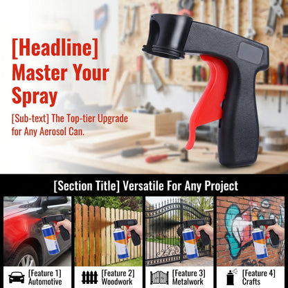 Universal Ergonomic Spray Gun Handle for Car Refinishing & DIY Painting