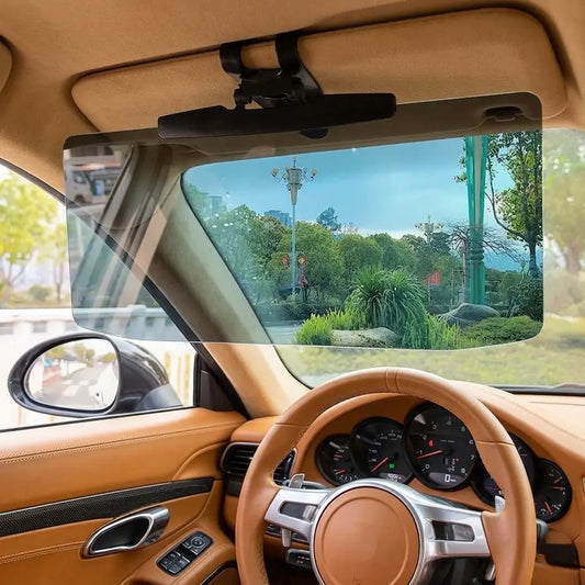 Car Anti-Glare Visor Extender Sunlight & Headlight Shield Adjustable Universal Fit for Safer Day & Night Driving