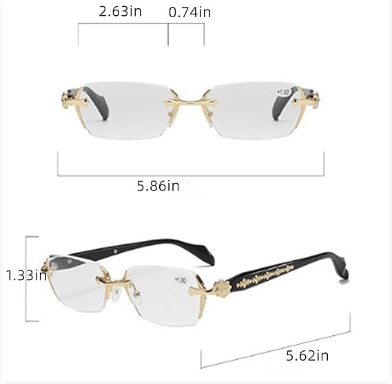 Rimless Blue-Light Reading Glasses