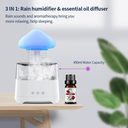 Mushroom Waterfall Humidifier Lamp