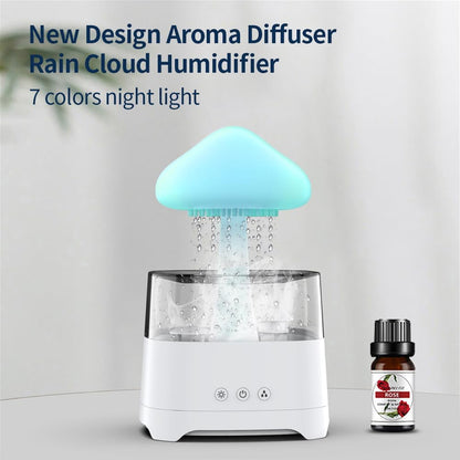 Mushroom Waterfall Humidifier Lamp