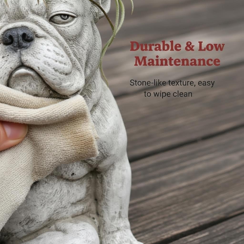Funny French Bulldog Planter Sassy Dog Statue Flower Pot For Home & Desk Decor