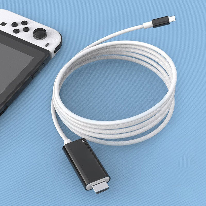 2M USB-C to HDMI Cable 4K Display & 100W PD Charging for Switch, Phones, Tablets & Laptops