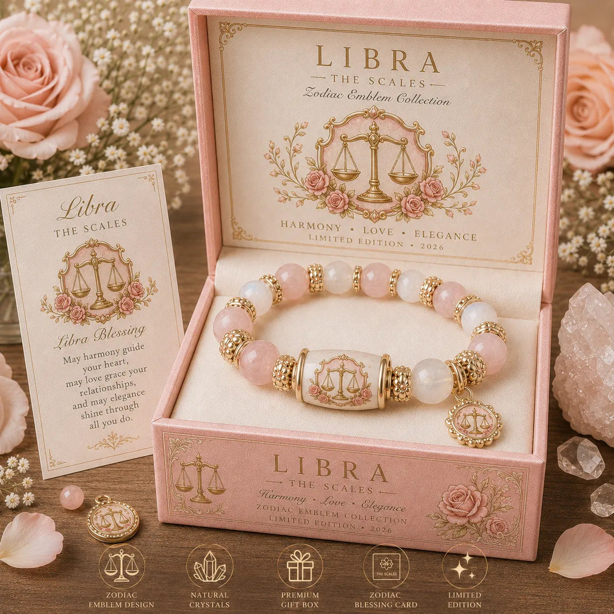 Limited Edition 12 Zodiac Bracelet Natural Chalcedony, Your Sign, Your Energy