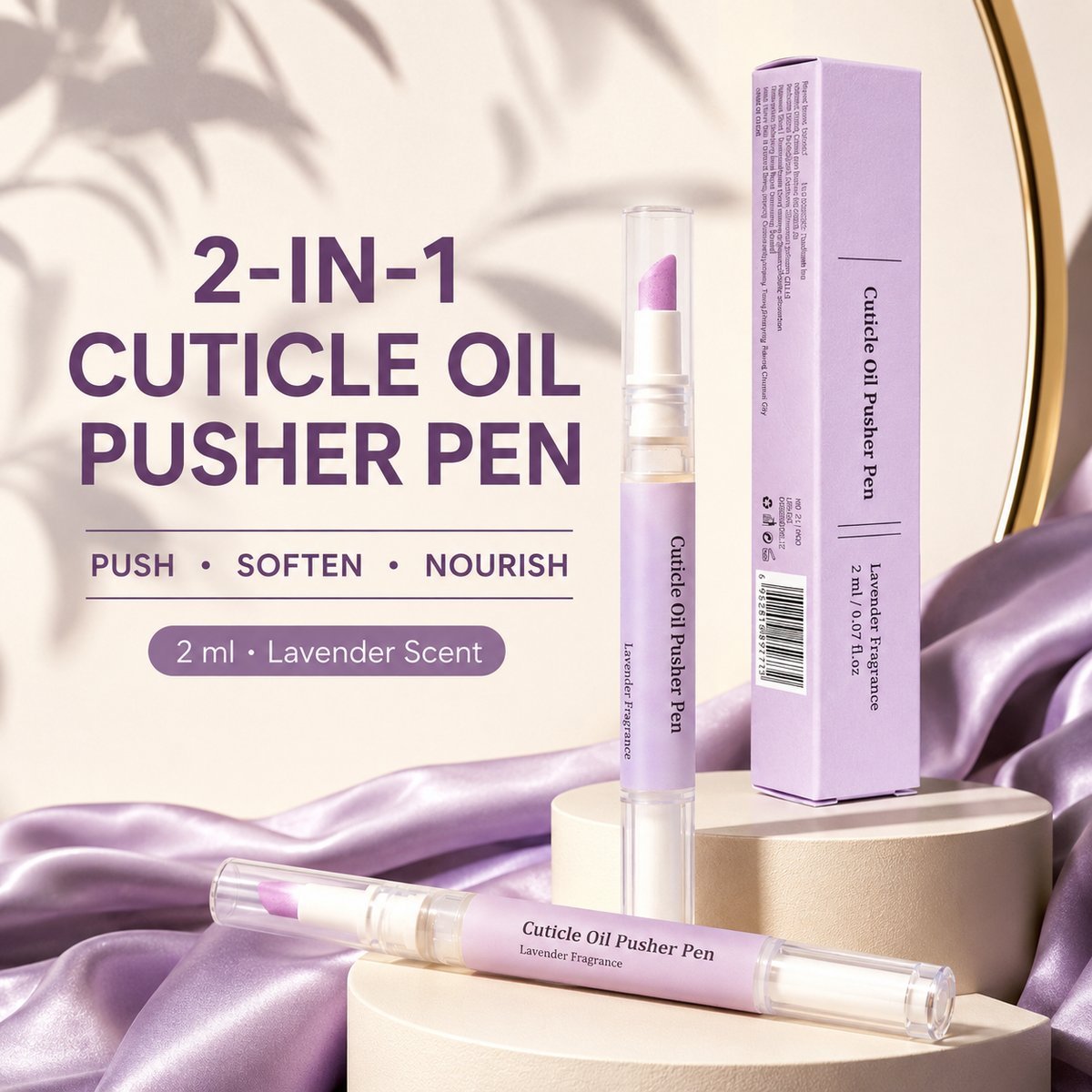 Cuticle Remover Pen Set with Cuticle Oil, Portable Cuticle Softener for Home DIY & Professional Nail Salon Manicure